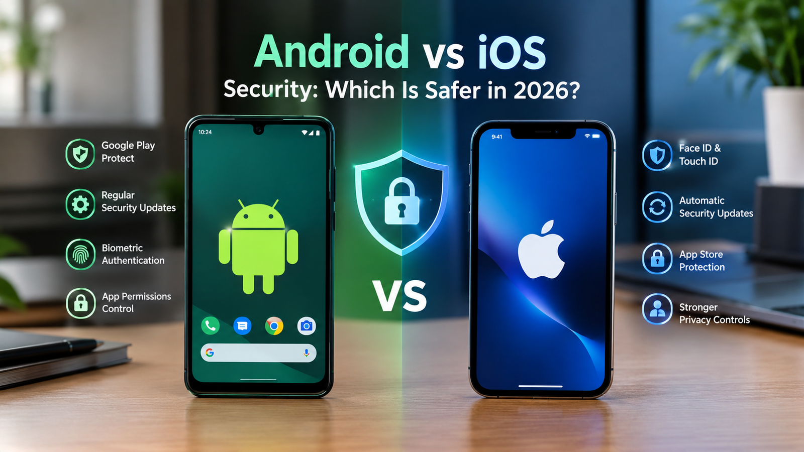 Android vs iOS security comparison in 2026
