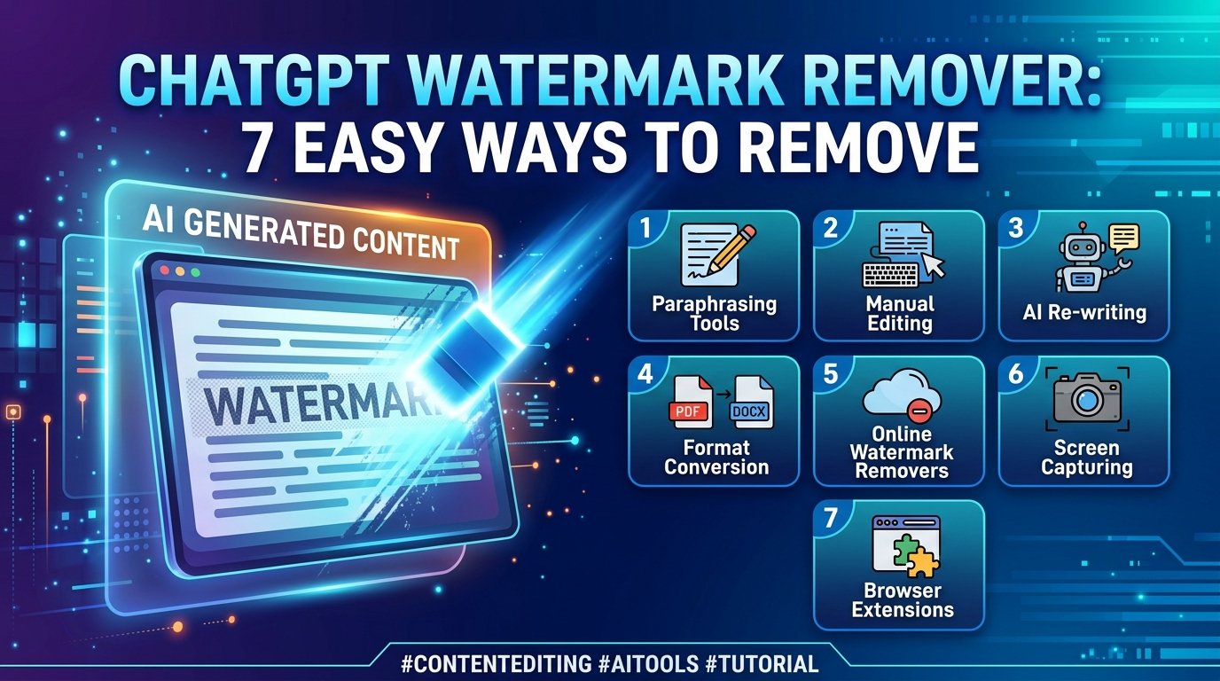 ChatGPT Watermark Remover: 7 Easy Ways to Remove