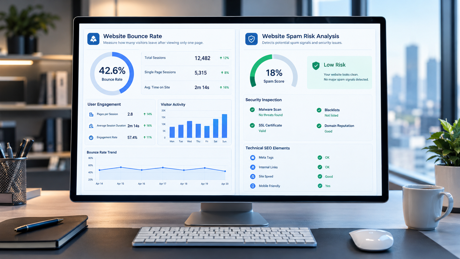 What is bounce rate and how it differs from website spam score